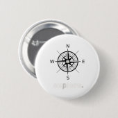 Compass Wanderlust TシャツWorld Traveler Backpack 缶バッジ (正面&裏面)