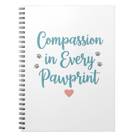 Compassion in Every Pawprint – Vet Tech ノートブック (正面)