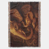 Compassionate Elephants スローブランケット (正面縦)