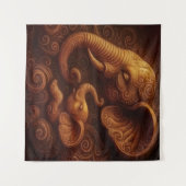 Compassionate Elephants  タペストリー (正面(横))