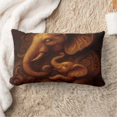 Compassionate Elephants ランバークッション (ブランケット)