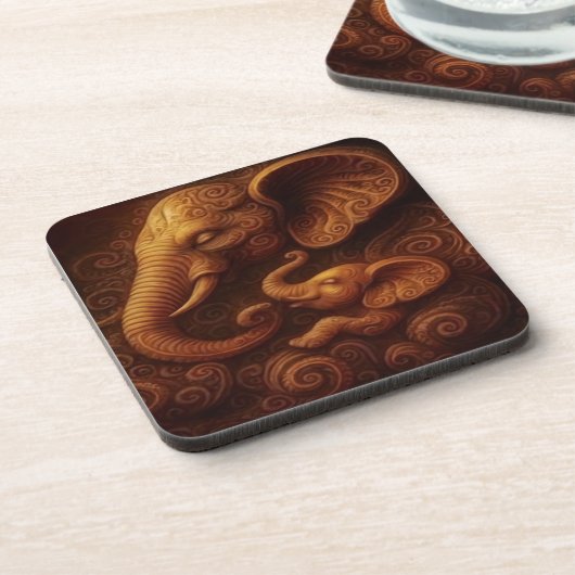 Compassionate Elephants Beverage Coaster コースター (左側)