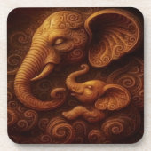 Compassionate Elephants Beverage Coaster コースター (正面)
