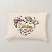 Compassionate Librarian -フローラハートデザイン アクセントクッション (裏面)