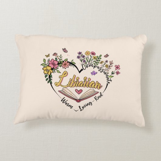 Compassionate Librarian -フローラハートデザイン アクセントクッション (裏面)