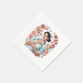 Compassionate Nurse – Elegant Floral Art Illustrat スタンダードカクテルナプキン (角)