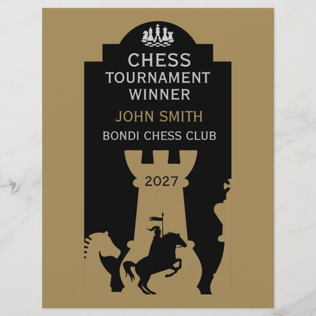 Competitive Chess Players Award (正面)