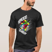 Competitive Puzzle Cube Speed Cuber Hobby 80'S Vin Tシャツ (正面)