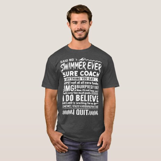 Competitive Swimming Quotes Swimmer Beach Lover Tシャツ (正面フル)
