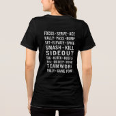 Competitive Volleyball Themed トライブレンドTシャツ (裏面)