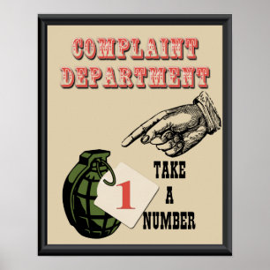Complaint Department Poster ポスター