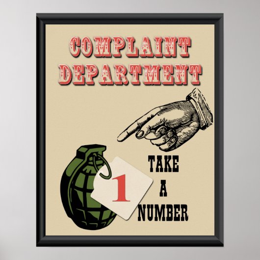 Complaint Department Poster ポスター (正面)