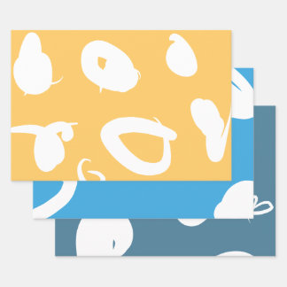 Complementary color set Wrapping Paper flat sheets ラッピングペーパーシート