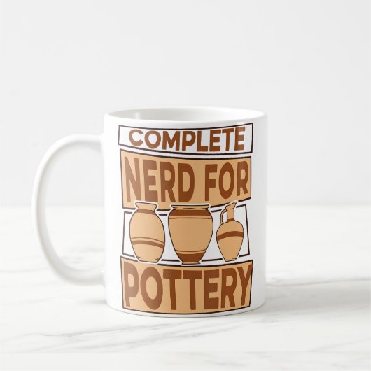 Complete Nerd For Pottery Pottery Pro Wheel Hobby  コーヒーマグカップ (左)
