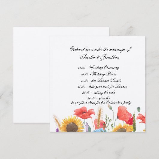 Completely Customisable Program/ Order of servie プログラム (正面/裏面)