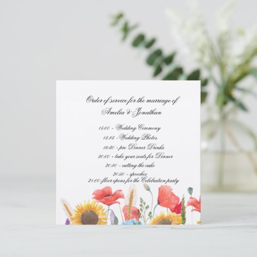 Completely Customisable Program/ Order of servie プログラム (スタンド正面)