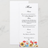 Completely Customisable Wedding Menu メニュー (正面/裏面)