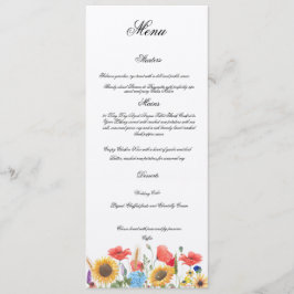 Completely Customisable Wedding Menu メニュー