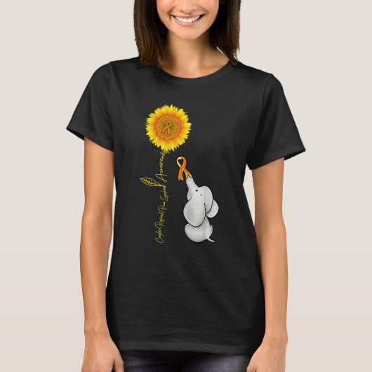 Complex Regional Pain Syndrome Sunflower Baby Elep Tシャツ (正面)