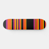 Complex Stripes - Black, Pink, Orange and Yellow スケートボード (横)