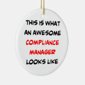 compliance manager, awesome セラミックオーナメント (右)