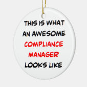 compliance manager, awesome セラミックオーナメント (左)