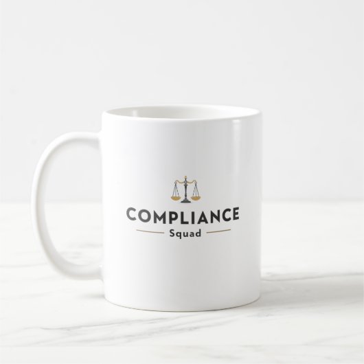 Compliance Squad – Legal Team Minimalist Design コーヒーマグカップ (左)