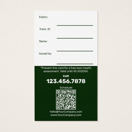 Complimentary Garden Service Gift Voucher Card (裏面)