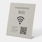 Complimentary Wifi Code Black & Tan Custom 台座サイン (正面)