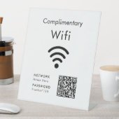 Complimentary Wifi Code Black & White 台座サイン (インサイチュ)