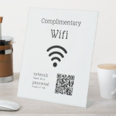 Complimentary Wifi Code Black & White Custom 台座サイン (インサイチュ)