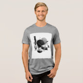 Composición geométrica en equilibrio monocromático トライブレンドＴシャツ (正面全面)