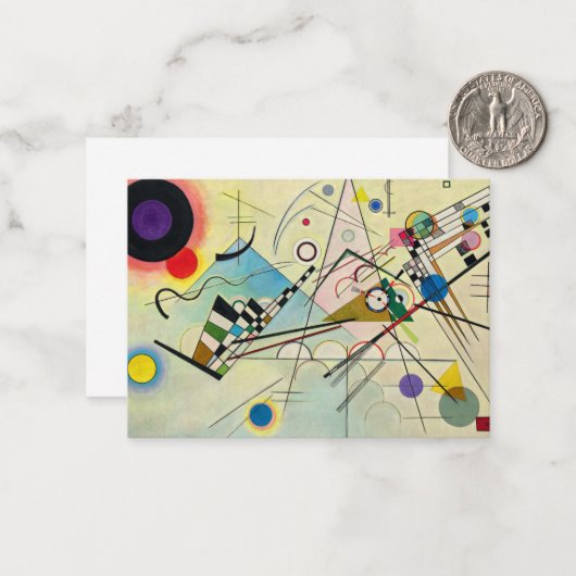Composition 8, 1923 by Wassily Kandinsky ノートカード (正面/裏面インサイチュ)
