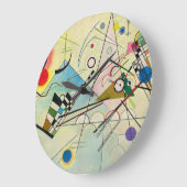 Composition 8, 1923 by Wassily Kandinsky ラージ壁時計 (傾斜)