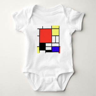 Composition , Mondriaan ベビーボディスーツ