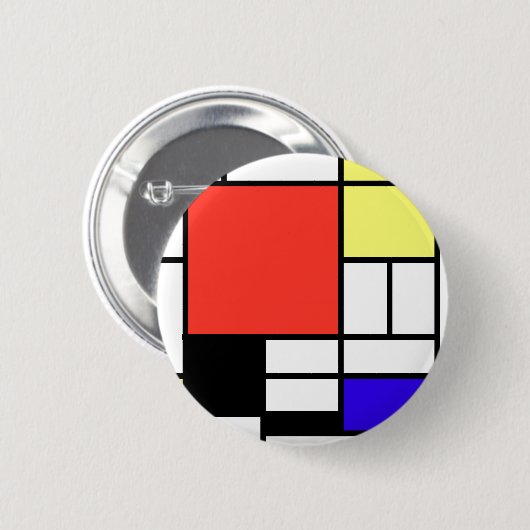 Composition , Mondriaan 缶バッジ (正面&裏面)