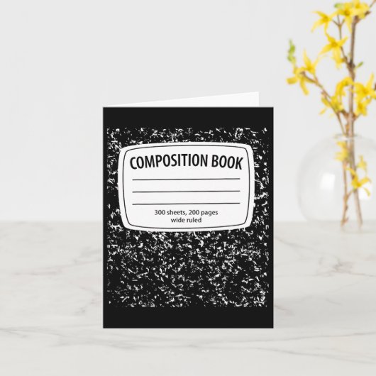 Composition Notebook Costume - 合同 ハロウィン カード (黄色い花)