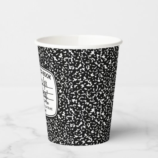 Composition Notebook Party Cups – Disposable Cups 紙コップ (左)