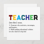 Composition Style School Staff Thank You  シーズンカード (正面/裏面)