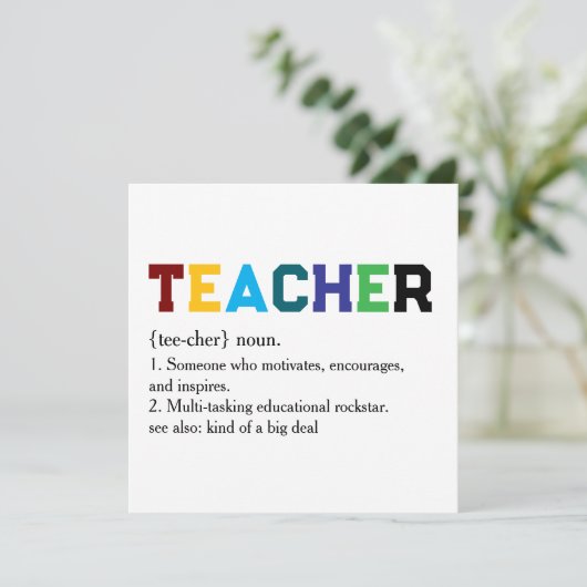 Composition Style School Staff Thank You  シーズンカード (スタンド正面)