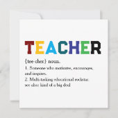 Composition Style School Staff Thank You  シーズンカード (正面)