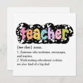 Composition Style School Staff Thank You  シーズンカード (正面/裏面)