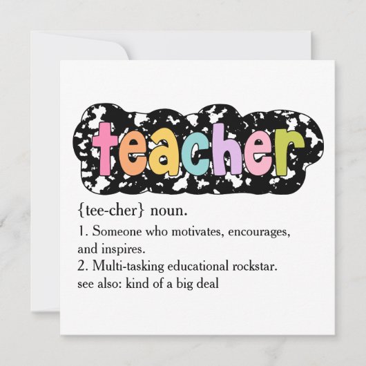 Composition Style School Staff Thank You  シーズンカード (正面)