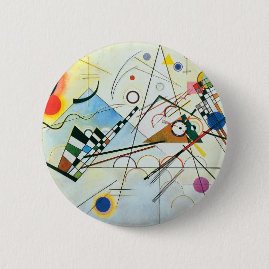 Composition VIII by Wassily Kandinsky 缶バッジ (正面)