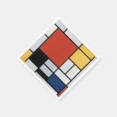 Composition with Red Yellow Blue & Black Abstract スタンダードカクテルナプキン (角)