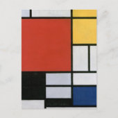 Composition with Red Yellow Blue & Black Abstract  ポストカード (正面)