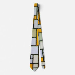Composition Yellow and Gray, Mondrian ネクタイ
