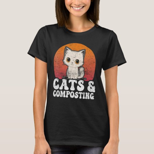 Compost Cats And Composting Expert Composter Worms Tシャツ (正面)