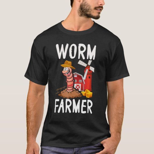 Compost Worm Farmer Expert Composter Composting Wo Tシャツ (正面)