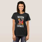 Compost Worm Farmer Expert Composter Composting Wo Tシャツ (正面フル)